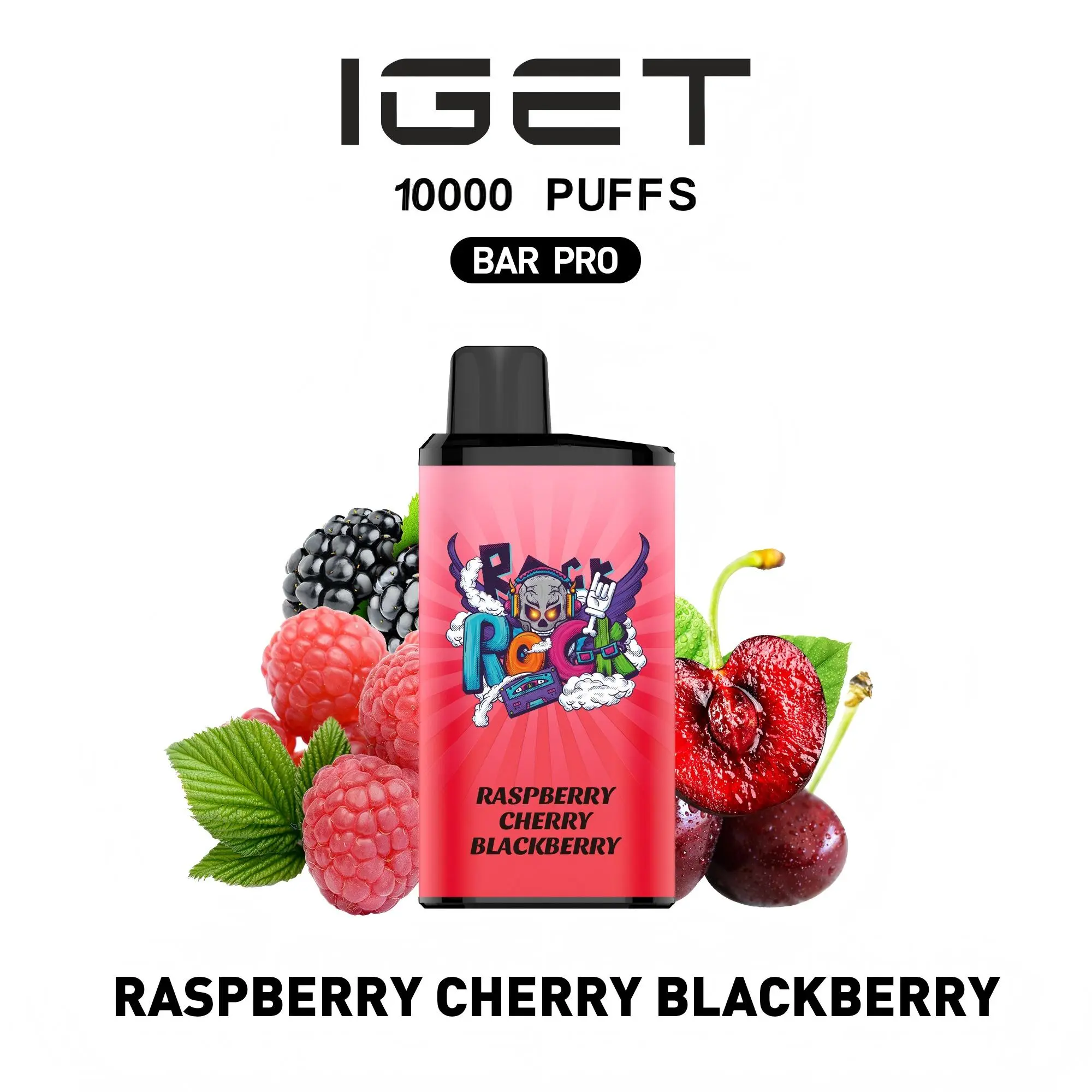 IGET Bar Pro 10000 Puffs Raspberry Cherry Blackberry — Disposable Vape Australia