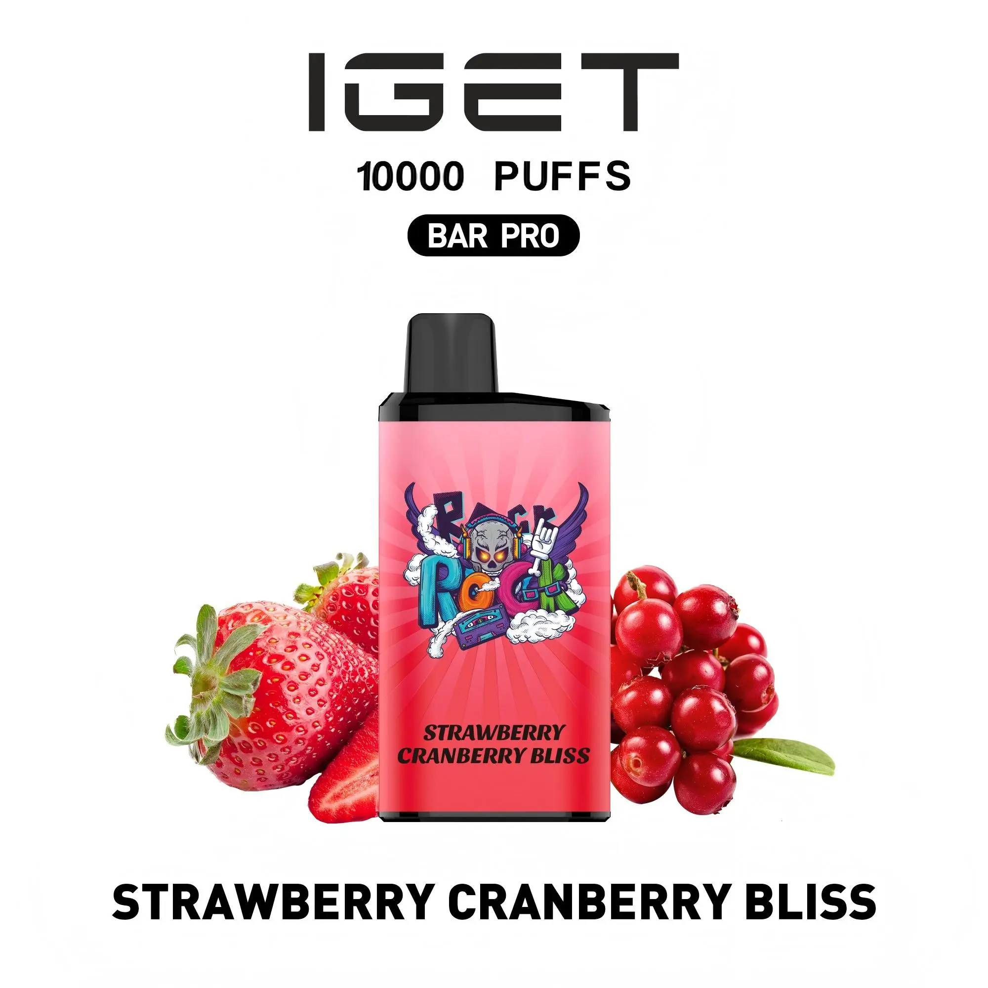 IGET BAR PRO 10000 STRAWBERRY CRANBERRY BLISS