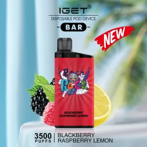 IGET BLACKBERRY RASPBERRY LEMON – 3500 PUFFS