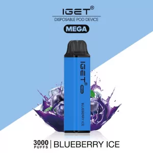 IGET MEGA BLUEBERRY ICE – 3000 PUFFS