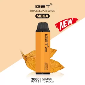 IGET MEGA GOLDEN TOBACCO – 3000 PUFFS