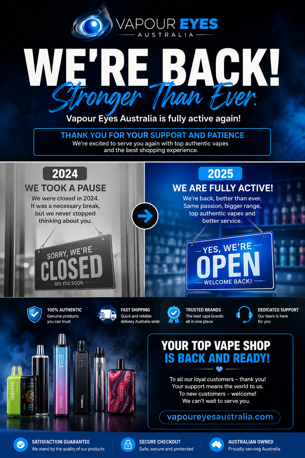 The return of Vapour Eyes Australia